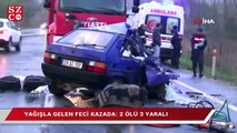 Tekirdağ'da yağışla gelen feci kazada 2 kadın öldü 3 yaralı