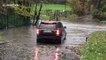 'CAUTION DO NOT CROSS': Indecisive UK driver attempts to drive through deep ford
