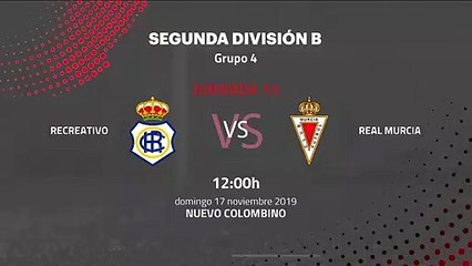 Previa partido entre Recreativo y Real Murcia Jornada 13 Segunda División B