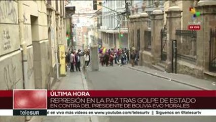 Скачать видео: Bolivianos exigen en las calles renuncia de la autoproclamada Áñez