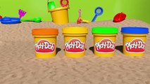 Learn Colors Play Doh Outdoor Sand Playground and Squish Ball Finger Family Song for Kids