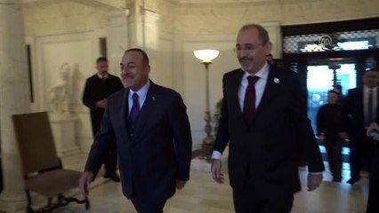 Çavuşoğlu, Ürdünlü mevkidaşı Safadi ile bir araya geldi