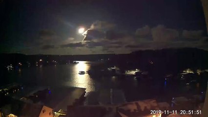 Meteor Shooting Across Sky Above Lake of the Ozarks