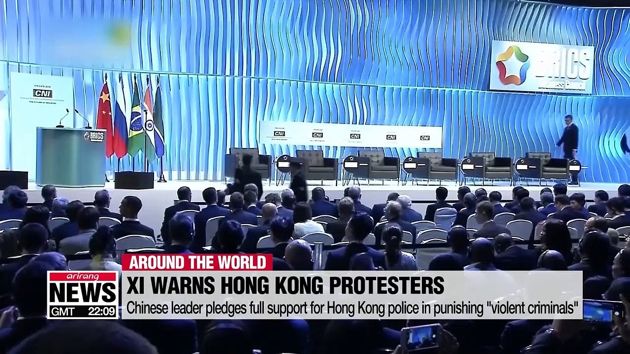 Chinese leader pledges full support for Hong Kong police in punishing "violent criminals"