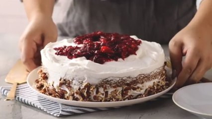 How to Make Apple Spice Cake with Cranberry-Mandarin Compote