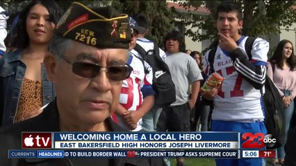 East High School celebrates homecoming of marine who was killed during WWII