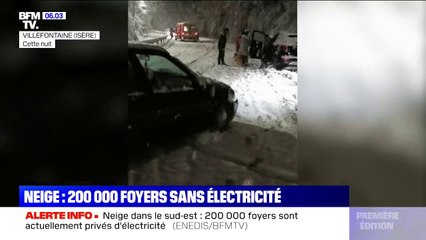 Les images des importantes chutes de neige (et leurs conséquences) dans la Loire, la Drôme et l'Isère