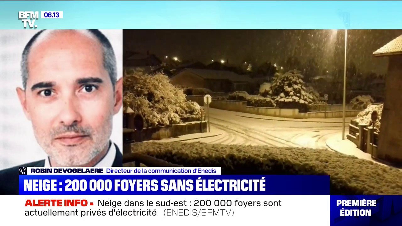 Le directeur de la communication d'Enedis annonce que "la tempête de neige a privé 200.000 foyers d'électricité"