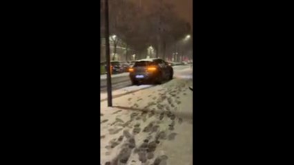 Les images des premières chutes de neige de la saison à Saint-Étienne