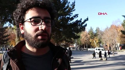 Erzurum öğrenciler kampüsteki kuş evlerine yem bıraktı