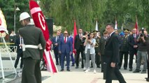 KKTC'nin 36. kuruluş yıl dönümü - Fuat Oktay'dan Atatürk Anıtına çelenk - LEFKOŞA