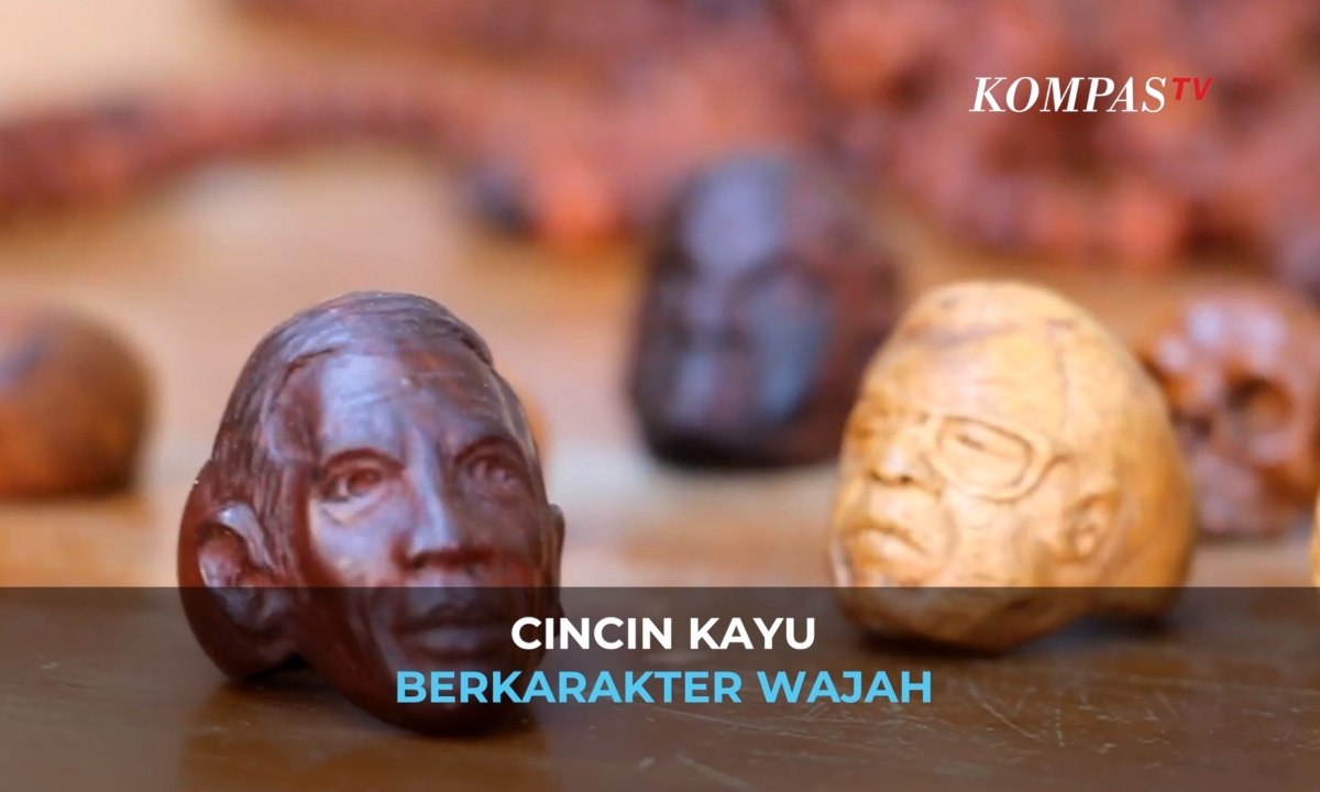 Unik! Cincin Kayu Berkarakter Wajah