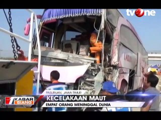 Bus Pariwisata Tabrak Truk Semen, 4 Orang Meninggal Dunia