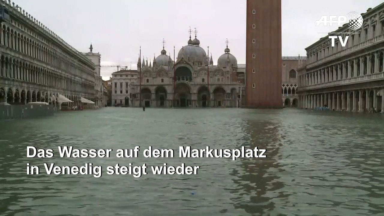 Venedig: Das Wasser auf dem Markusplatz steigt wieder