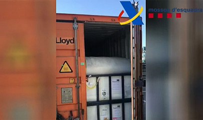 Descubren media tonelada de cocaína dentro de un contenedor en Barcelona