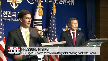 U.S. calls on S. Korea to renew GSOMIA at annual security talks