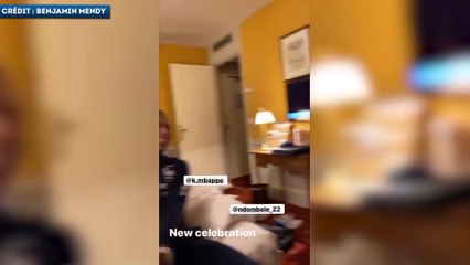 La nouvelle célébration de Kylian Mbappé et Tanguy Ndombélé