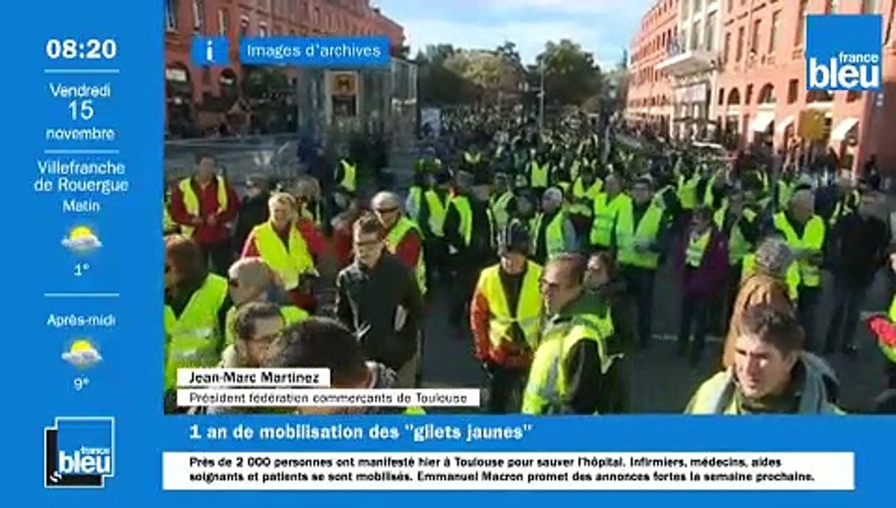 Jean Marc Martinez président de la fédération des commerçants de Toulouse revient sur le 1er anniversaire des gilets jaunes