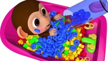 Aprenda los colores Bebé Mono Conejito Molde La hora del baño Canción del dedo Canciones infantiles para niños Niños
