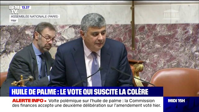 Vote polémique sur l'huile de palme: la Commission des finances accepte une 2e délibération sur l'amendement voté jeudi