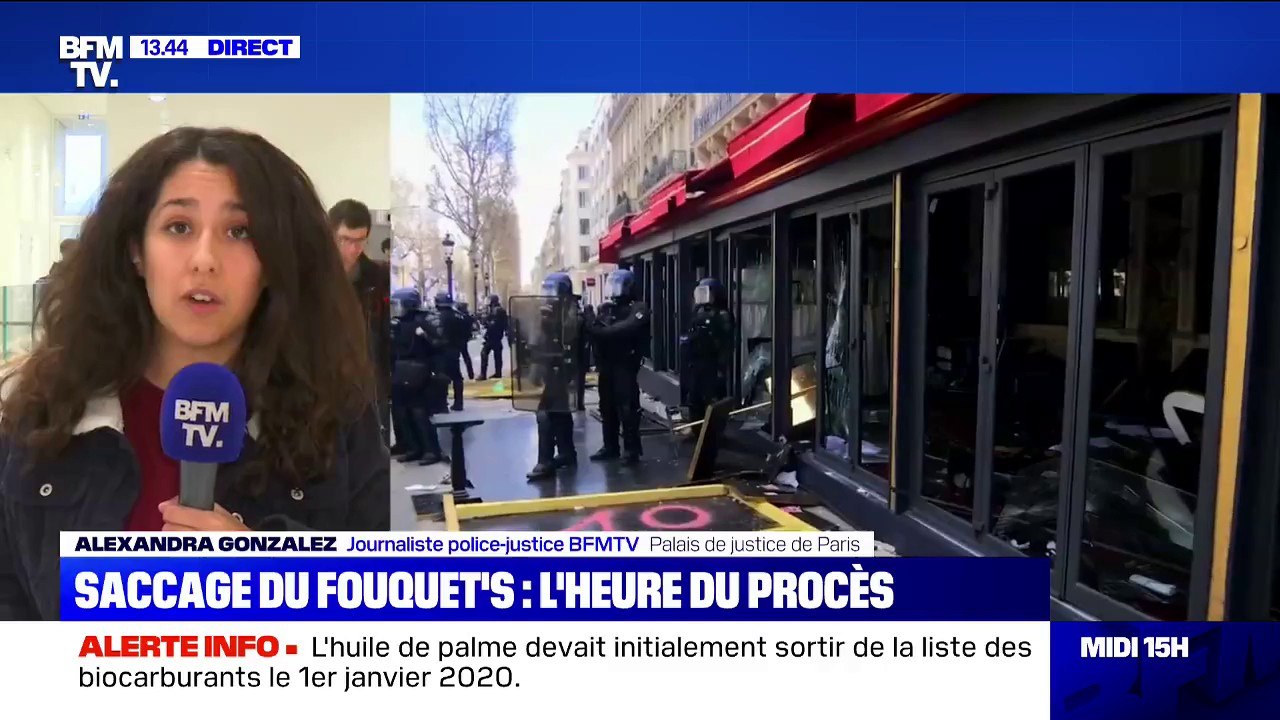 Un homme et une femme sont jugés pour avoir volé des couverts et un tabouret lors du saccage du Fouquet's en mars dernier