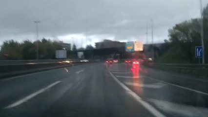 Lluvias intensas en la red viaria vasca