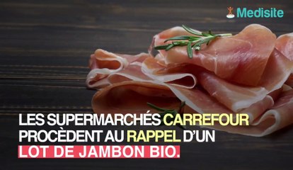 Rappel de jambon bio Carrefour contaminé à la Listeria