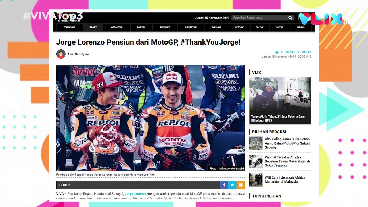 Kursus Pranikah, Jorge Lorenzo Pamit dan Gempa Maluku