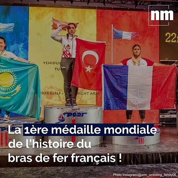 À 15 ans, cette Azuréenne a terminé troisième aux championnats du monde de bras de fer sportif