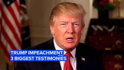 The Trump impeachment testimonies to watch next week