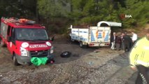 Ticari araç ile kamyonet çarpıştı: 1 ölü, 2 yaralı