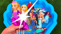 Learn Characters Colors, Super Heroes, Disney Princess, Toy Story, Pj Masks, Paw Patrol in Pool