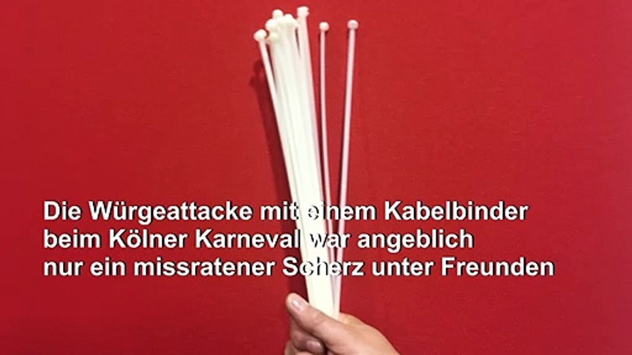 Kabelbinderattacke beim Karneval war angeblich nur Scherz