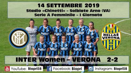 14/9/2019  INTER Women-VERONA 2-2  (Video Biapri)
