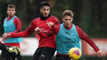 Tanto lavoro con il pallone a Milanello