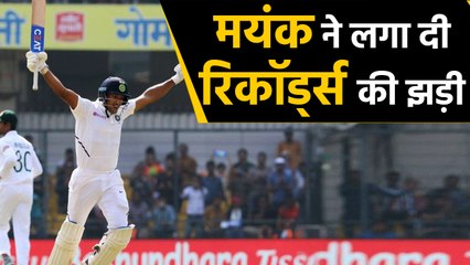 India vs Bangladesh, 1st Test: Mayank Agarwal shatters Big Records with 243-run-Knock|वनइंडिया हिंदी