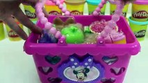Minnie Mouse Bowtastic Shopping Basket and Toy Velcro Fruit Cutting Playset-