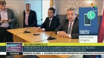 Presidente electo de Argentina se reúne con el mandatario de Uruguay