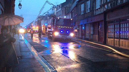 Incendie rue Grande à Orbec