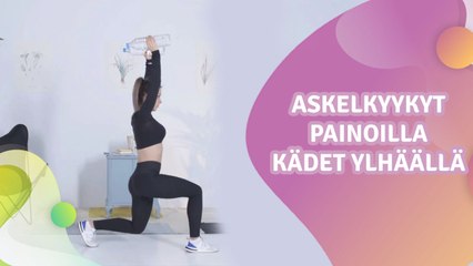 Askelkyykyt painoilla, kädet ylhäällä - Askel Terveyteen