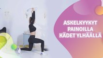 Askelkyykyt painoilla, kädet ylhäällä - Askel Terveyteen