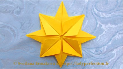 Origami : ⭐️ Étoile, rose des vents