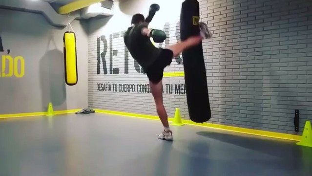 Santiago Abascal, presidente de Vox, haciendo ejercicio.