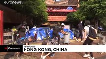 Hong Kong protesters turn university campuses into fortresses