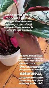 Calu Rivero: riega las plantas con su copa menstrual
