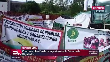 Campesinos bloquean San Lázaro por cuarto día