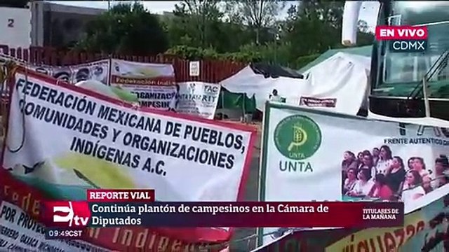 Campesinos bloquean San Lázaro por cuarto día