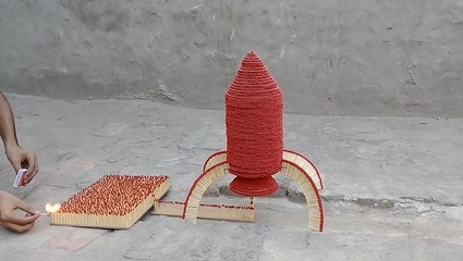 Rocket Made Of 100,000 Matches Is About To Get Lit