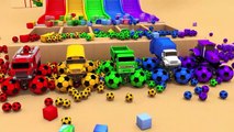Monster Street Vehicles Assemble Toys Cars Soccer Ball Pretend Play with Learn Colors for Kids
