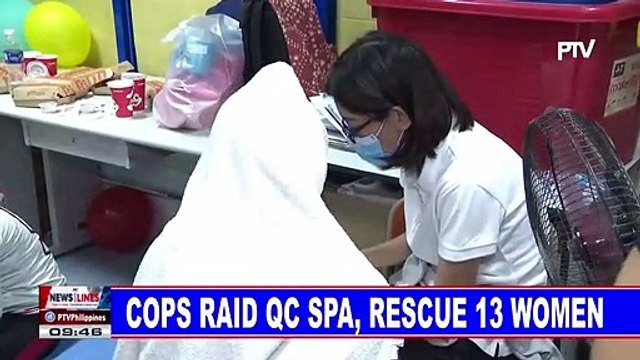 Cops raid QC spa, rescue 13 women